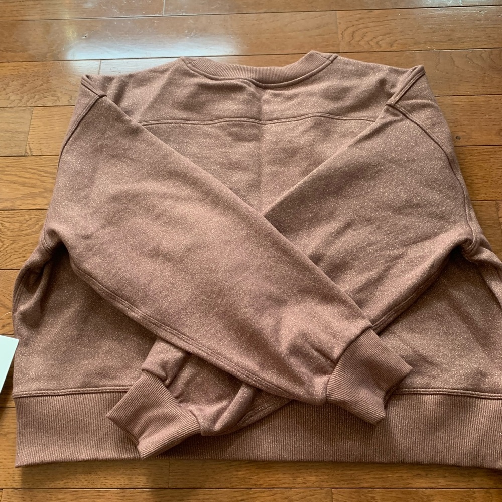 🎁LULULEMON PERFECTLY OVERSIZED CROPPED CREW*SPARK-SMOKY TOPAZ-6/8/10🎁 - Picture 2 of 13